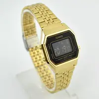 在飛比找樂天市場購物網優惠-CASIO手錶 方形復古黑面電子金錶【NECA12】原廠公司