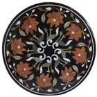 12" Stone Side Table Top Antique unique Design Inlay marble round Coffee Table