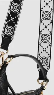 MIMCO MIM GRAM WEBBING Shoulder Strap For HAND BAG CLUTCH POUCH new in BLACK ❤❤❤
