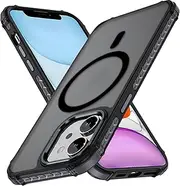 for iPhone 11 Case Magnetic [for Magsafe][Military Grade Shockproof Protection] Anti-Scratch Non-Slip Shockproof Protective Cover Matte Translucent Slim Phone Case for iPhone 11,Black