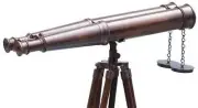 62" Floor Standing Admiral Copper Magnifying Binocular with Tripod Stand,Replica