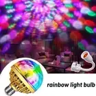 LED Disco Ball Light Party RGB StageBulb DJ Rotating Ball AU Strobe Lamp F5M6
