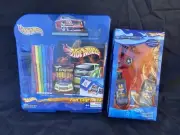 HOT WHEELS Bath Kit, Fun Clip Desk FROM 1990'S - 2000'S READ DESCRIPTION