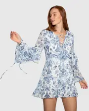 [Belle & Bloom] Mad About You Dress - Blue Print
