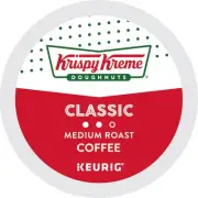 Krispy Kreme Doughnuts Classic Medium Roast Coffee K-Cup Pod, 24 Count, 4 Per