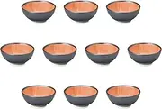 Set of 10, Black Mortar Bowl (Large) [6.5 x 3.0 inches (16.5 x 7.5 cm)] | Setomonohonpo