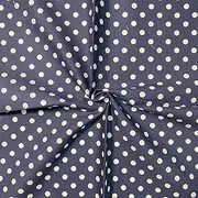 Fashion Track Polka Dot 100% Cotton - 44" inches / 111 cm Wide by 1 Yard Length Poplin Fabric - Crafts Quilting Fabric Material for DIY, Sewing, Home Décor, Dresses (Blue, 1 Metre (Precut))