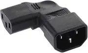 Dolity Power Adapter IEC 320 C14 to C13 Up 90 Degree Angle PDU Plug/Socket 3 Pin Power Extension Adapter