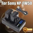 2X NP-FW50 Battery + Dual Charger Replace For Sony Alpha A5100 A6500 A6300 A7RII