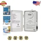 Compact 40A Digital Timer Box for Pool Pumps & Water Heaters - 7-Day Automation