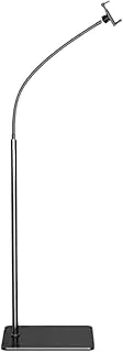 Leona Co 135cm Tablet Floor Stand Gooseneck Tablet Phone Holder Mount Adjustable Height Cell Phone Holder with Flexible Lazy Arm Holder for 4.6"-11" Tablet Phone (Black)