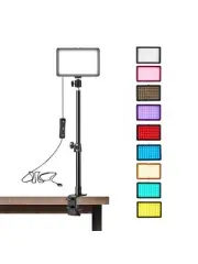 2/1 Pack LED Desk Key Light Video Light with C-Clamp Stand 9 Color Filters Studi