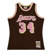 Los Angeles Lakers Shaquille O'Neal Mitchell & Ness Brown Sugar Swingman Jersey