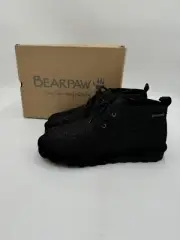 Bearpaw Skye Exotic Womens Boots Black Sparkle Water Resistant Fur Lining Sz 10