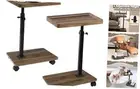 C Shaped End Tables Living Room Set of 2, Adjustable Height Side Table with