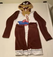 Original Space Jam Tazmanian Devil Tune Squad Half Zip Costume Pajamas Adult L