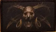 SKULL Patch W/ VELCRO® Brand Fastener Tactical Funny Bones Emblem #12