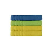 Bath Towel Set 4 Pce Indulgence 1 Cobalt 1 Spa and 2 Citrus