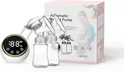 Smocraut Portable Breast Pump Electric LED Display 3 Modes and 9 Suction Levels Portable Hands Free Breast Pump