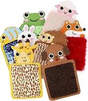 Whyzsjnclg Sensory Mats Set, 8PCS Soft Animal Themed Sensory Toys with Different Textures, Engaging Stress Relief and Focus Sensory Board for Sensory Development for Toddlers, Little Kid