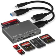 7-in-1 Multi Memory Card Reader, USB 3.0 SD Card Reader Writer(5Gbps) Read 7 ...