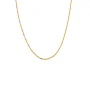 9ct Gold Two Tone 45cm Solid Singapore Chain