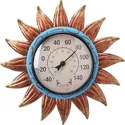 MUMTOP Indoor Outdoor Thermometer - Sunflower Wall Thermometer, Outdoor Thermometers for Patio, Room, Greenhouse, Outside, Garden Decor(Brown)