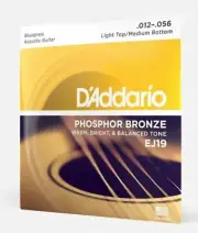 D'Addario EJ19 Phosphor Bronze Acoustic Guitar Strings - Bluegrass Light Top/Med