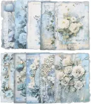 60Pcs Textured Scrapbook Paper Vintage Scrapbooking Paper Handmade Craft Paper f