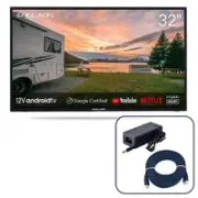 Englaon 32" HD Smart 12V TV with Built-in Chromecast and Bluetooth Android 11