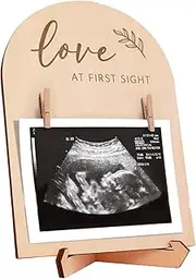 Ultrasonic Photo Frame, Ultrasonic Photo Frame, Double Sided Photo Frame - Baby Announcement Sign, Stable and Modern, Memo Frame for Pregnant Women