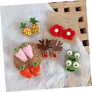 [DEARMAMY] 5pcs Carrot Brooch Breastpins Felt Kids Girls Corsage Decorations Orange Adorable Pin for Bags Clothing