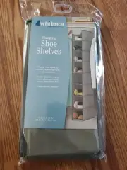 Whitmor Hanging Shoe Shelves New Gray 11.5” x 5.5” x 41” UPC 038861107286