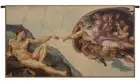 The Creation by Michelangelo Italian Tapestry Wall Art Hanging 26x45, 12x22 in