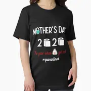 Mother's Day 2020 Celebration Quarantine Funny T-Shirt Round-necked High-quality