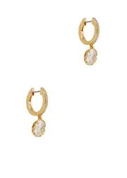 Kate Spade New York That Sparkle Embellished Hoop Earrings - Gold - One Size One Size