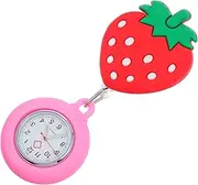 [OATIPHO] Unique Stretchable Nurse Watch Glowing Cartoon Strawberry Shape Medical Watch for Women