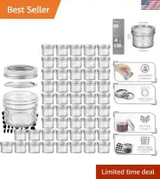 Decorative 4 oz Glass Jars with Chalkboard Labels - A Stylish Storage Solution