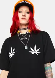 Dark Go Green Oversized Graphic Tee