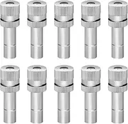 TEAONE Misting Nozzles, 10 PCS Brass Atomizing Misting Sprayer for Patio, Garden, Landscape (0.6mm/0.024in)