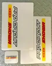 Pro Circuit Fork Decals SHOWA Fork Shock Wraps Stickers A Kit CRF KX PC-SHO-YL