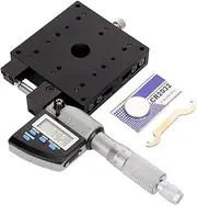 Gearwell Micrometer Stage, SEMX80-AS 80x80mm Linear Translation Platform with 0.001mm Digital Display, Precision Positioning Stage, Manual Linear Slide Table