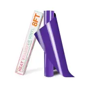 HTVRONT HTV Vinyl Rolls Heat Transfer Vinyl - 12" x 8ft Purple HTV Vinyl for ...