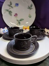 在飛比找Yahoo!奇摩拍賣優惠-日本大倉陶園OKURA收藏款摩卡咖啡杯  炻器咖啡杯  已停