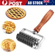 Rolling Lattice Roller Stainless Steel Pie Pastry Cutter Bread Pizza Dough Tool