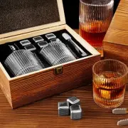 Whiskey Glasses Gift Set - Bourbon Gifts for Men Unique,Whiskey Stones Gift S...