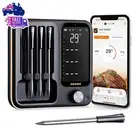 Wireless BBQ Thermometer with 4 Probes INT-14-BW, 3-Mode Wifi Bluetooth Meat The
