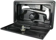 Motorhome Outdoor Shower Box Set with Tap, Valve, Hose Rod, Easy Installation for Motorhome, Marine, Boat (Black)