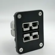Twin Dual Flush Mount 50 Amp Anderson plug mounting bracket panel cover