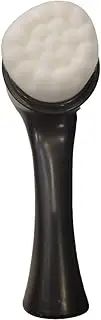 Facial Cleansing Brush 2 in 1, Face Exfoliating Pore Deep Cleansing Brush, Ultra Fine Soft Bristle Dual Face Wash Brush, Silicone Face Scrubber for Skincare (Black, One size)